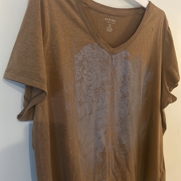 Sonoma Brown Tee Eiffel Tower Sz 2X - Picture 5 of 6